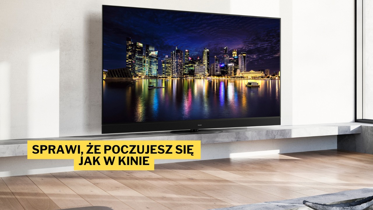 „Prawdopodobnie najlepszy telewizor na świecie” teraz 2000 zł taniej. 55-calowy Panasonic OLED 4K to nowość w katalogu Japończyków, która zachwyca jakością obrazu i dźwięku oraz funkcjami skierowanymi do graczy, źródło grafiki: Panasonic.