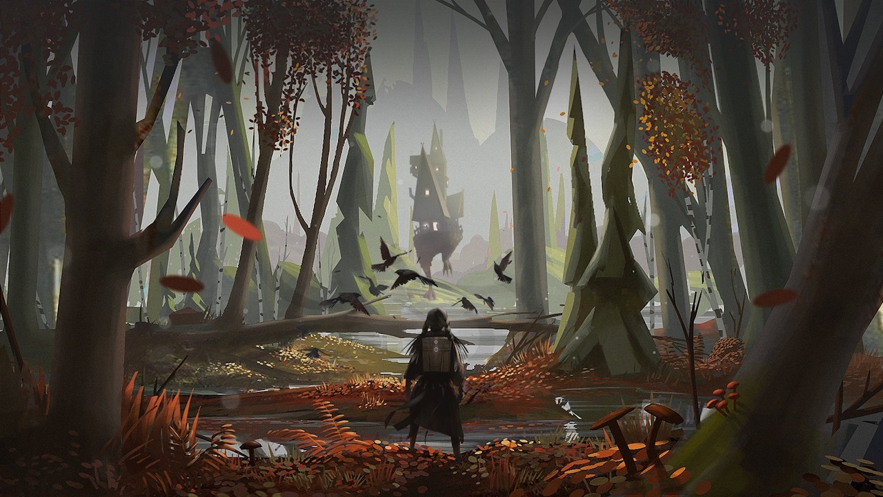 Urocza „słowiańska” gra o adeptce czarnej magii zachwyca coraz więcej graczy na Steam. Ich serca skrada zwłaszcza magiczna chatka na kurzych stópkach towarzysząca Rece, źródło grafiki: Fireshine Games.