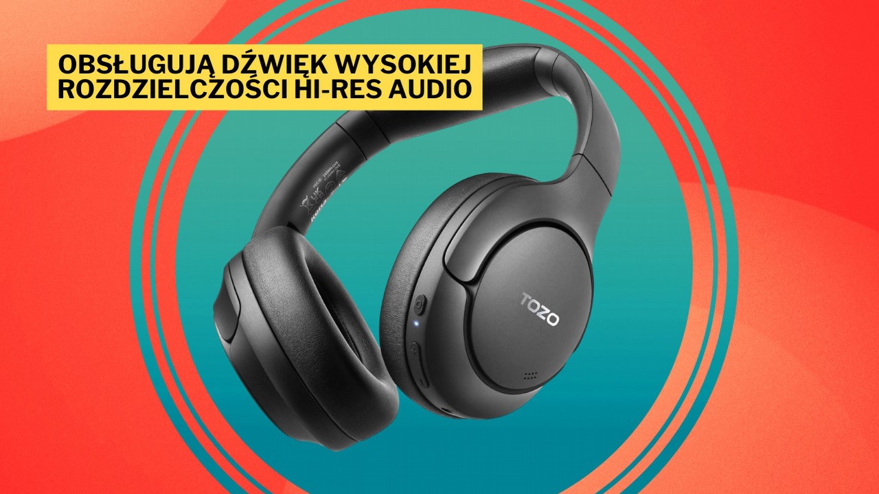 „Dałem je córce do wypróbowania… nigdy ich nie odzyskałem” - te słuchawki wyposażone w ANC i baterię wytrzymującą do 60 godzin są teraz w genialnej promocji na Amazonie, źródło grafiki: TOZO.