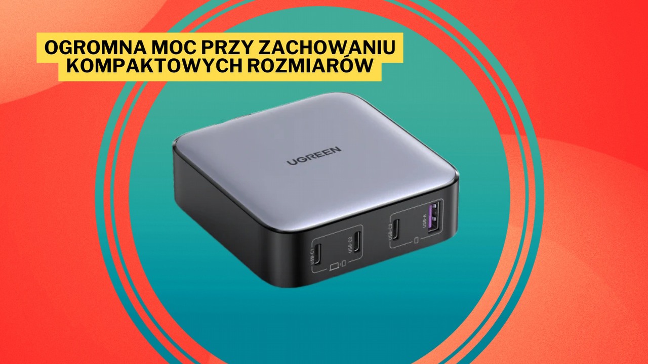 Tą promocją Amazon znokautował konkurencję jak Lennox Lewis Andrzeja Gołotę w 1997 roku. 100-watowa ładowarka UGREEN Nexode w historycznie niskiej cenie, źródło grafiki: UGREEN.