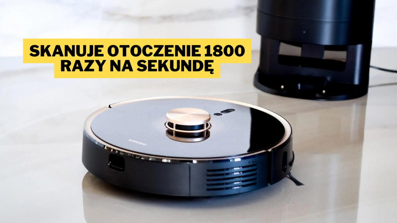 2,5 godziny działania na jednym ładowaniu, duża moc ssania i absurdalnie niska cena -Lenovo Z1s PRO to objawienie na rynku robotów sprzątających. Niech no tylko skończę remont, to od razu zamawiam ten model dla siebie, źródło grafiki: Lenovo, materiały promocyjne.