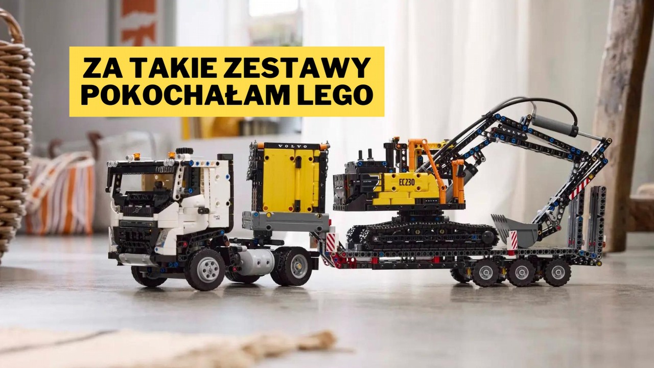 Tegoroczna perełka w ofercie LEGO Technic teraz 26% tańsza! Volvo FMX i koparka EC230 Electric to mierzący około 70 cm zestaw, który przypomina mi, za co kocham klocki duńskiego producenta, źródło grafiki: LEGO.