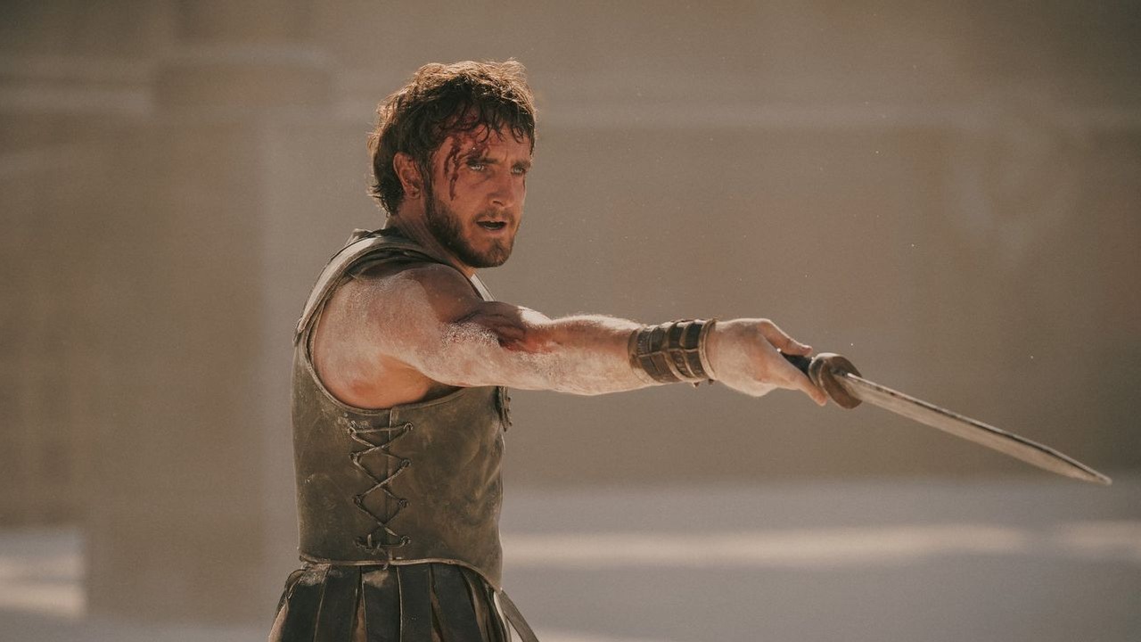 Gladiator 2 jeszcze nie miał premiery, a Ridley Scott już planuje trzeci film z epickiej serii i zdradza wielki spoiler dotyczący finału sequela, źródło grafiki: Gladiator 2, Ridley Scott, Paramount Pictures, 2024.