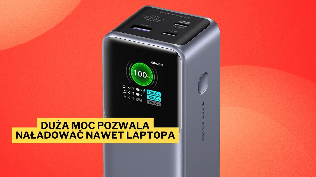 Pojemność 20 000 mAh, moc 130 W i bajerancki wyświetlacz - powerbank Ugreen Nexode w tej 24-procentowej promocji to mój numer jeden, źródło grafiki: Ugreen.