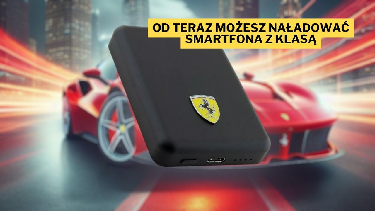 W końcu znalazłem ferrari, na jakie mnie stać. Powerbank sygnowany legendarnym włoskim logo zachwycił mnie niską ceną i dużą mocą ładowania, źródło grafiki: Ferrari; materiały promocyjne / Pixabay.