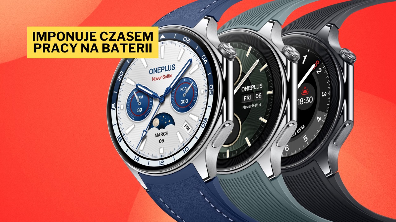 Nie przepadam za smartwatchami, ale do tego modelu mógłbym się przekonać. OnePlus Watch 2 to jeden z nielicznych inteligentnych zegarków na rynku, który jest w stanie rzucić wyzwanie markom Apple, Samsung i Garmin, źródło grafiki: OnePlus.