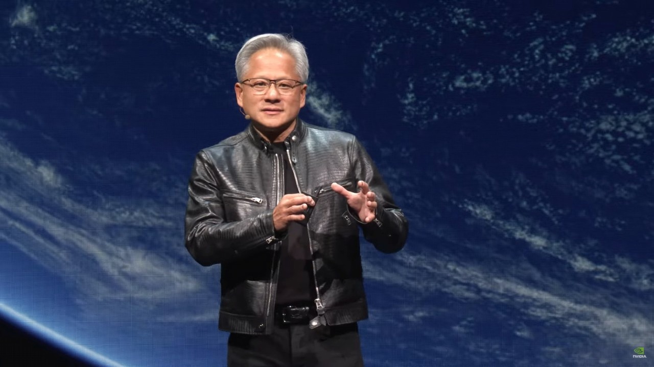 Szef Nvidii Jensen Huang jest wyceniany wyżej od całego Intela, źródło grafiki: Nvidia, YouTube.