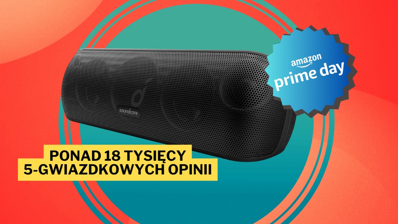 Gdyby wszyscy, którzy dali temu głośnikowi 5 gwiazdek, ustawili się w kolejce, to byłaby ona tak długa, że ho-ho. Rewelacyjna promocja Amazon Prime Day na głośnik Soundcore Motion Plus, który dudni 30 watami mocy, źródło grafiki: Anker.