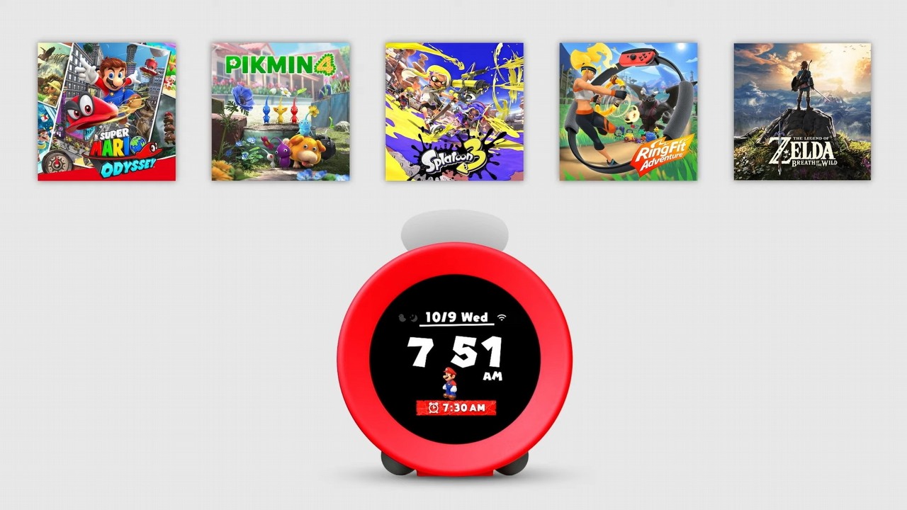 Nintendo Alarmo to budzik z czujnikiem ruchu, przez który znienawidzisz ulubione utwory z gier marki, źródło grafiki: Nintendo of America | YouTube.