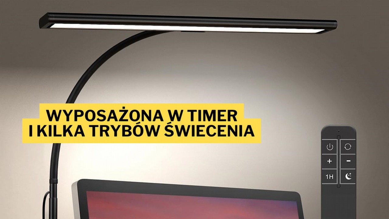 Tania, zdalnie sterowana i niesamowicie wygodna - ta lampka biurkowa to bestseller Amazona i „must have” podczas okresu jesienno-zimowego. Zadbajcie o komfort pracy z zestawem iFalarila, źródło grafiki: iFalarila.