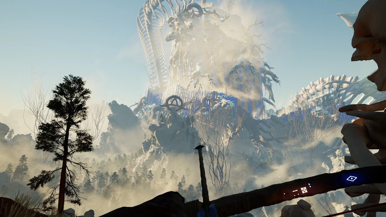 Mroczna gra z otwartym światem od byłego dewelopera Bethesdy niemal całkowicie bazuje na koncepcie łucznika-skrytobójcy ze Skyrima. Premiera The Axis Unseen jest tuż za rogiem, źródło grafiki: Just Purkey Games.