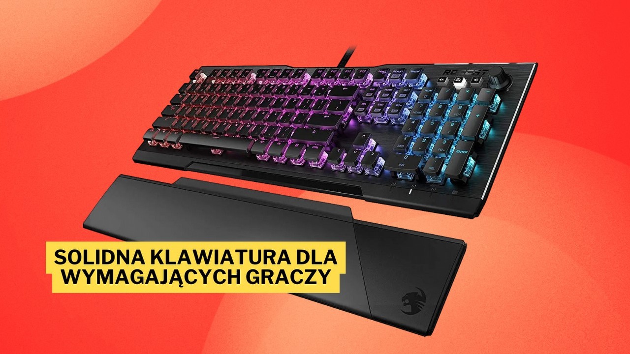 Uwielbiam jej śliczne podświetlenie. Roccat Vulcan 121 AIMO Titan Linear Switch to klawiatura mechaniczna, którą teraz zgarniesz w świetnej promocji, źródło grafiki: Roccat.