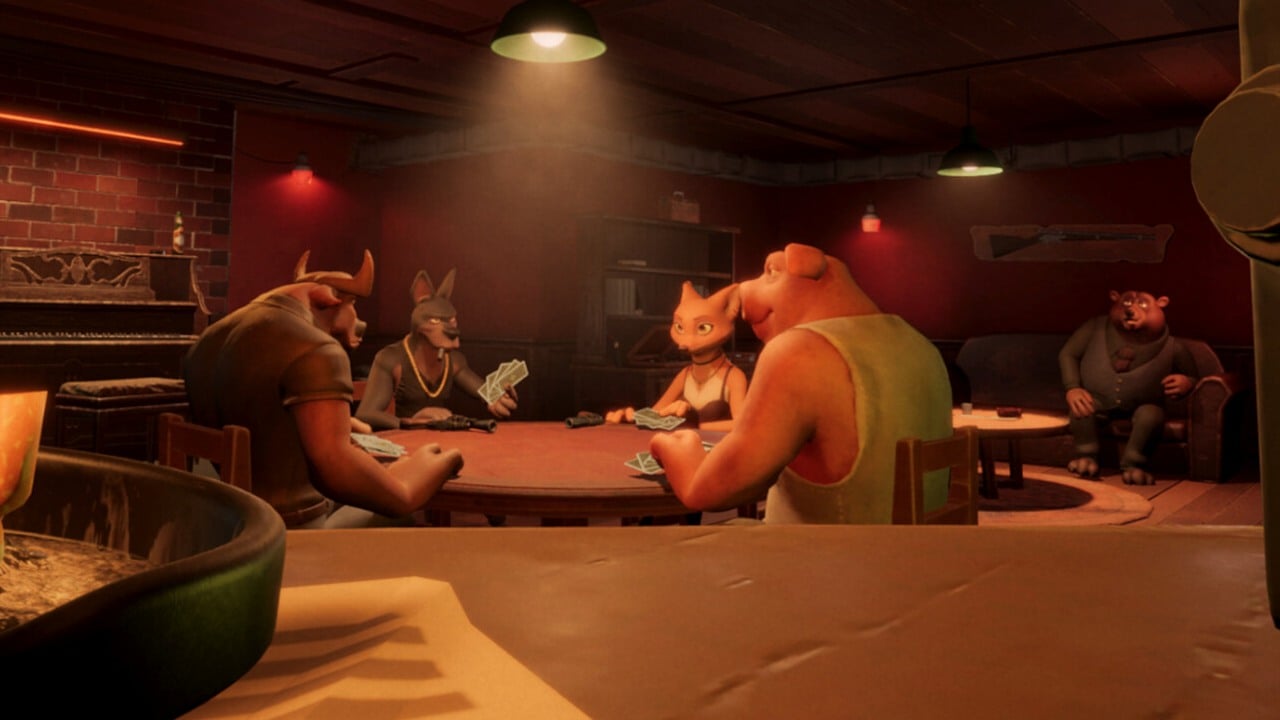 Pies, lisica, byk i świnia podbijają Steama. W ryzykowne, choć relaksujące Liar's Bar, które kosztuje raptem 30 złotych, zagrywają się tysiące osób, źródło grafiki: Curve Animation.