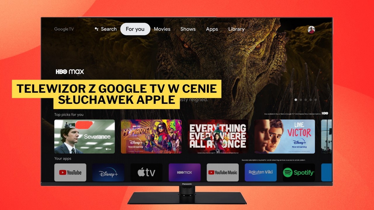 Ten 55-calowy telewizor Panasonic 4K kosztuje tyle, co słuchawki Apple. Z chęcią obejrzałabym na nim trylogię LOTR-a, nawet gdybym miała zarwać nockę, źródło grafiki: Panasonic.