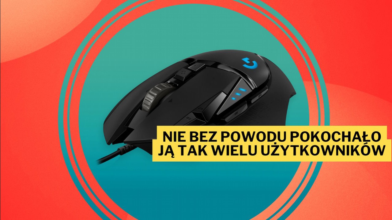 Ta myszka ma przytłaczającą liczbę pozytywnych recenzji. Logitech G502 Hero tańszy o kilkadziesiąt złotych, źródło grafiki: Logitech.
