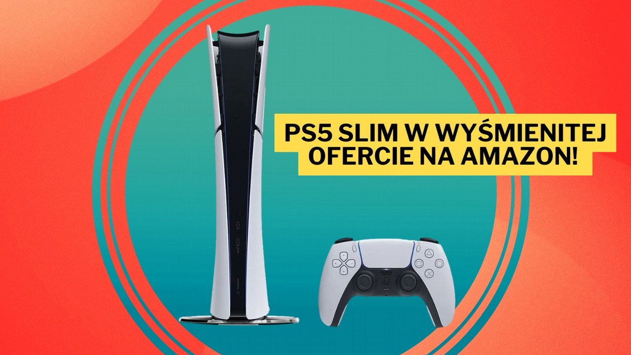 Kupisz konsolę i jeszcze Ci wystarczy na Astro Bota. PS5 Slim na Amazon o kilkaset złotych taniej niż u konkurencji, źródło grafiki: Sony.