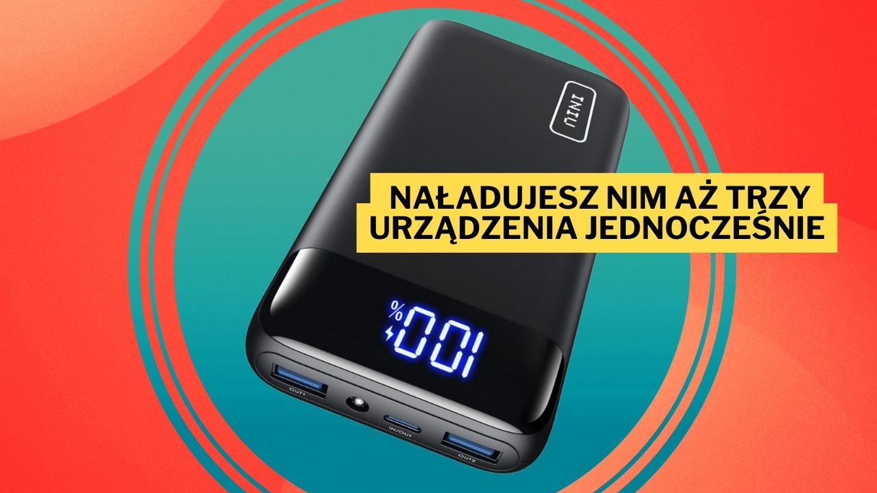 Pojemność 20 000 mAh, szybkie ładowanie oraz podręczna latarka. Tani powerbank INIU BI-B5 to świetny towarzysz długich podróży, źródło grafiki: INIU.