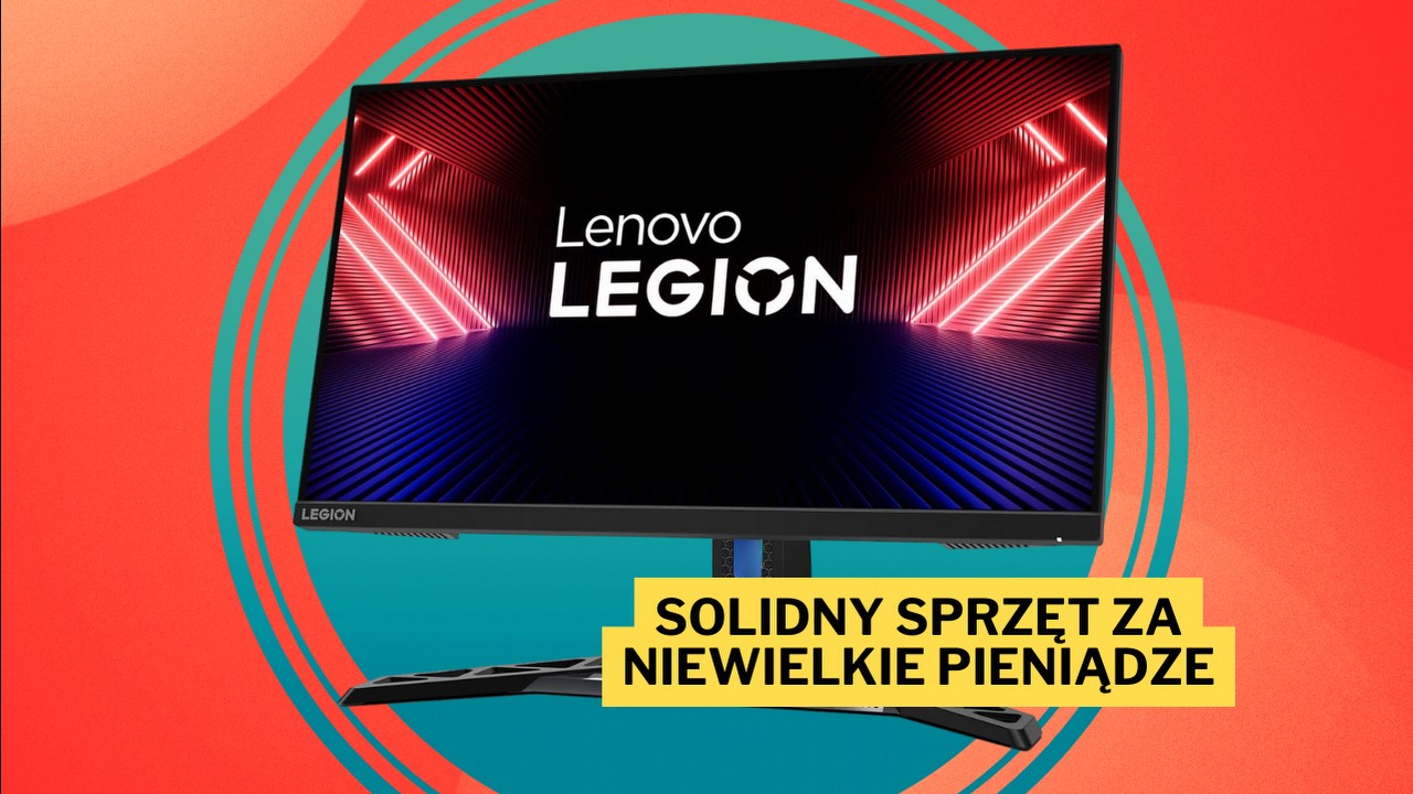 24-calowy monitor Lenovo Legion z odświeżaniem 165 Hz tańszy o ponad 200 zł, źródło grafiki: Lenovo.