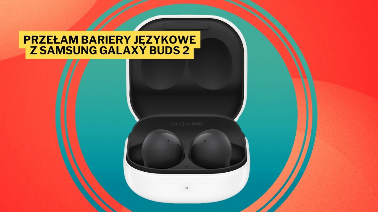 Samsung Galaxy Buds 2 z tłumaczem AI, jakiego chciałbym w każdych słuchawkach. Zaawansowana funkcja jest w towarzystwie ANC i dźwięku Dolby Atmos, źródło grafiki: Samsung; materiały promocyjne.