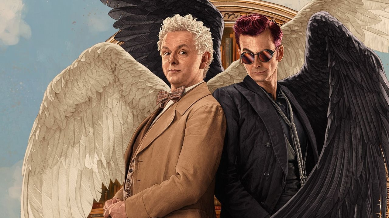 Amazon właśnie anulował 3. sezon Dobrego omenu po skandalu z Neilem Gaimanem. Seria Prime Video na zawsze pożegna się z widzami specjalnym odcinkiem, źródło grafiki: Dobry omen, Neil Gaiman, Amazon, 2019.