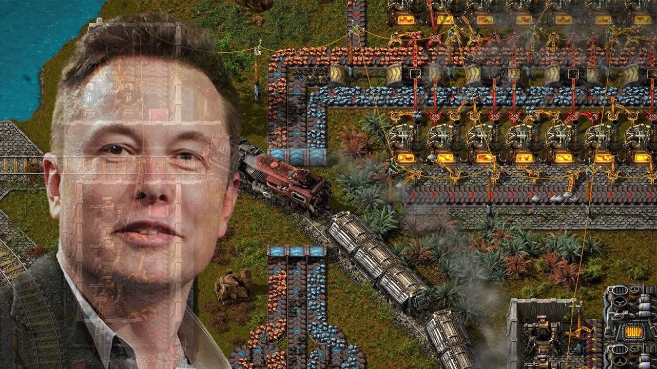 Elon Musk i inne gwiazdy rynku tech też zagrywają się w Factorio. Strategia pomaga im przygotować się na ewentualne niespodzianki, źródło grafiki: Wube Software / Wikipedia..