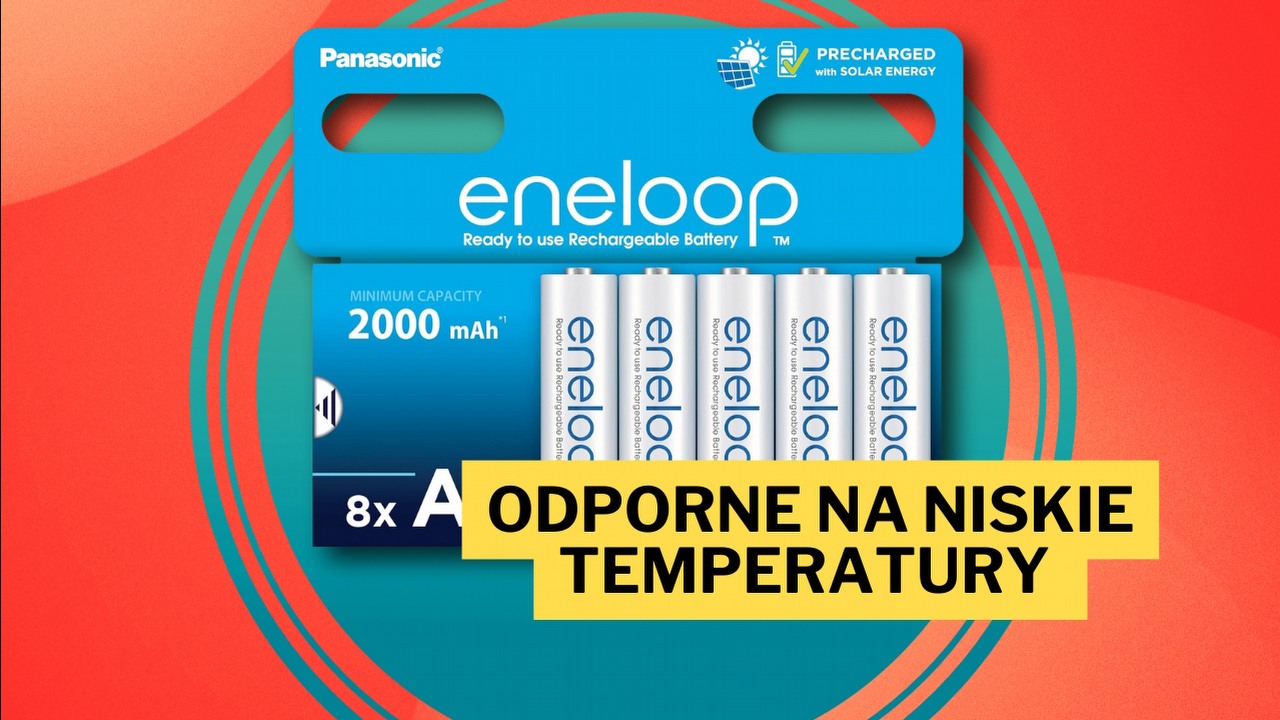 Wielokrotnego użytku i odporne na mróz. Akumulatorki Panasonic eneloop to wydajna alternatywa dla konwencjonalnych baterii, źródło grafiki: Panasonic.