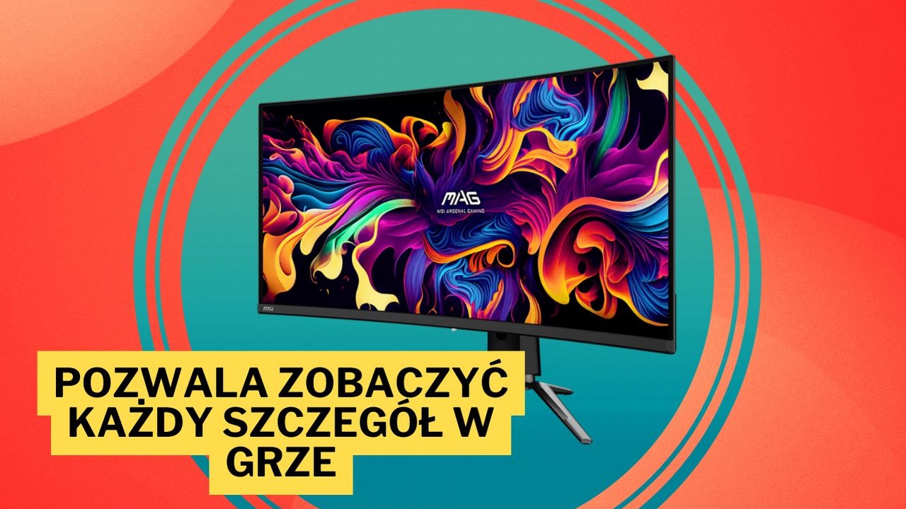 Ten 34-calowy monitor gamingowy pozwoli Wam zobaczyć wszystkie szczegóły. Teraz kupicie go aż 500 zł taniej, źródło grafiki: MSI.