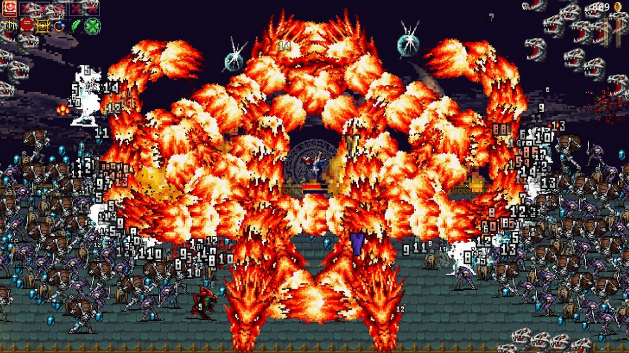 Twórcy Vampire Survivors spełnili swoje marzenie. Dodatek Ode to Castlevania wprowadza masę zawartości z klasycznej serii, źródło grafiki: Poncle / Konami.