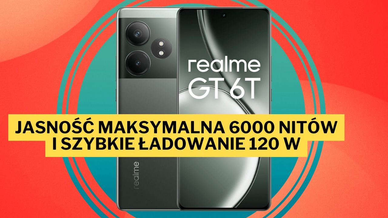 Wydajny procesor i super jasny wyświetlacz - realme GT 6T to wielozadaniowy smartfon, który teraz można zdobyć w dobrej ofercie, źródło grafiki: realme.