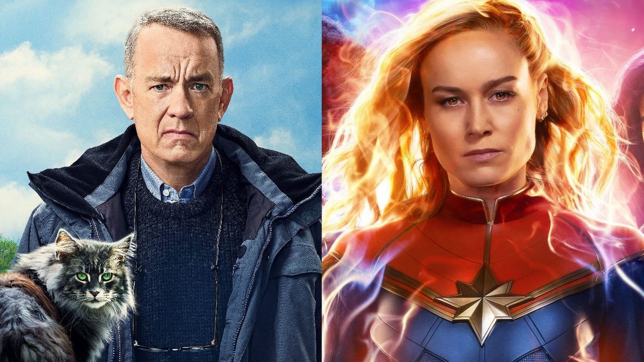 Tom Hanks wytyka dwa największe błędy współczesnych produkcji Marvela i DC, które mogą być przyczyną ich porażek, źródło grafiki: Mężczyzna imieniem Otto, Marc Forster, Sony Pictures Entertainment, 2022 / Marvels, Nia DaCosta, Marvel, 2023.