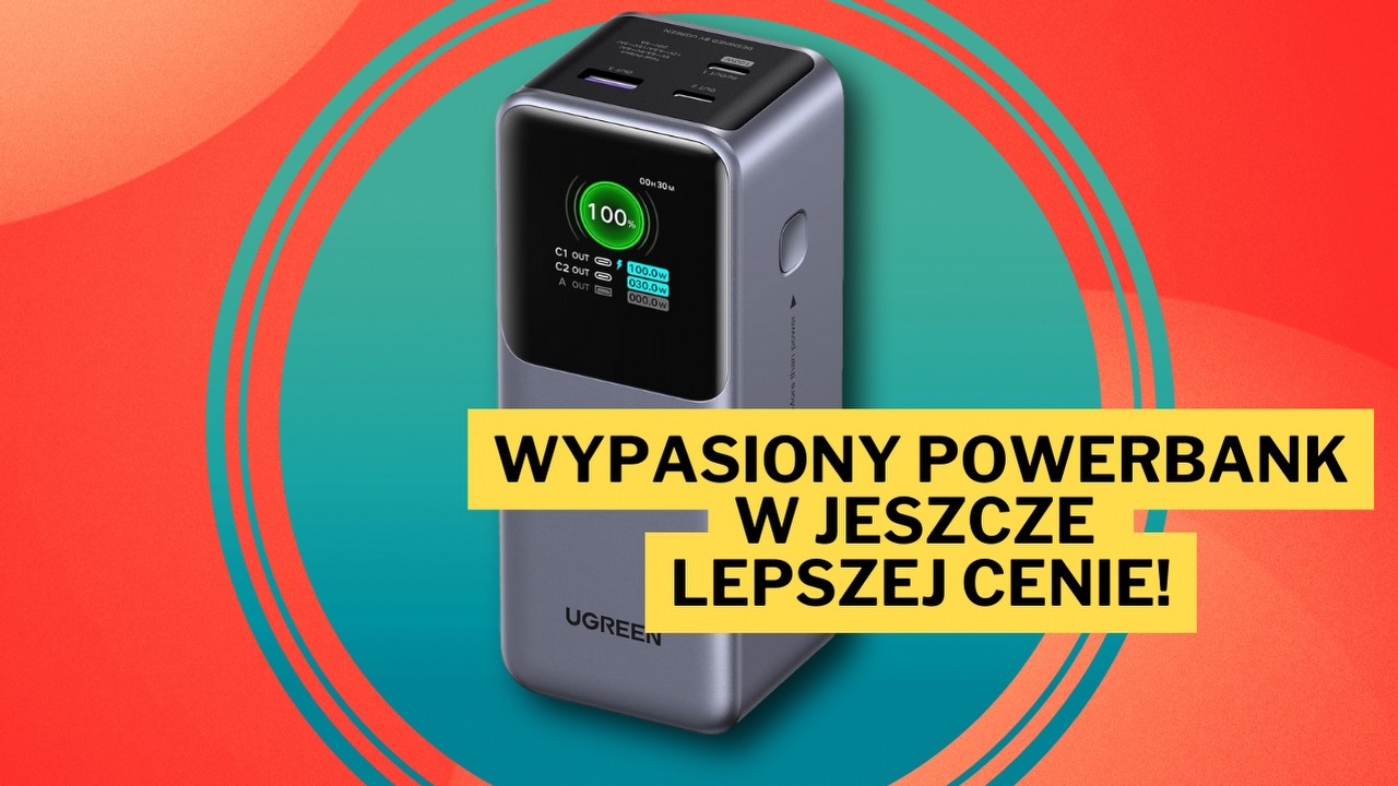 Z tym powerbankiem niestraszny będzie Wam nawet wyjazd pociągiem w Boże Narodzenie. Ugreen Nexode dostępny w cenie godnej Black Friday, źródło grafiki: Ugreen.