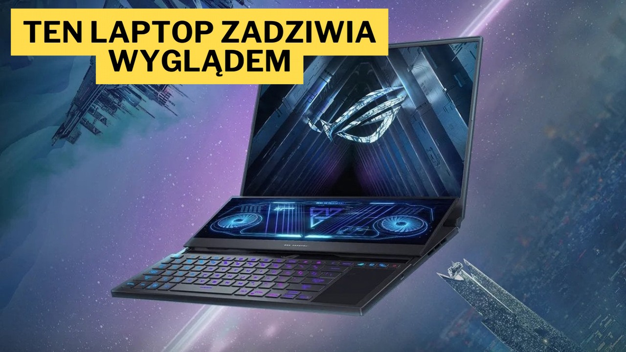 RTX 4080, Ryzen 9 i aż dwa ekrany - laptop ASUS ROG Zephyrus Duo 16 jest równie potężny, jak dziwny, źródło grafiki: ASUS.