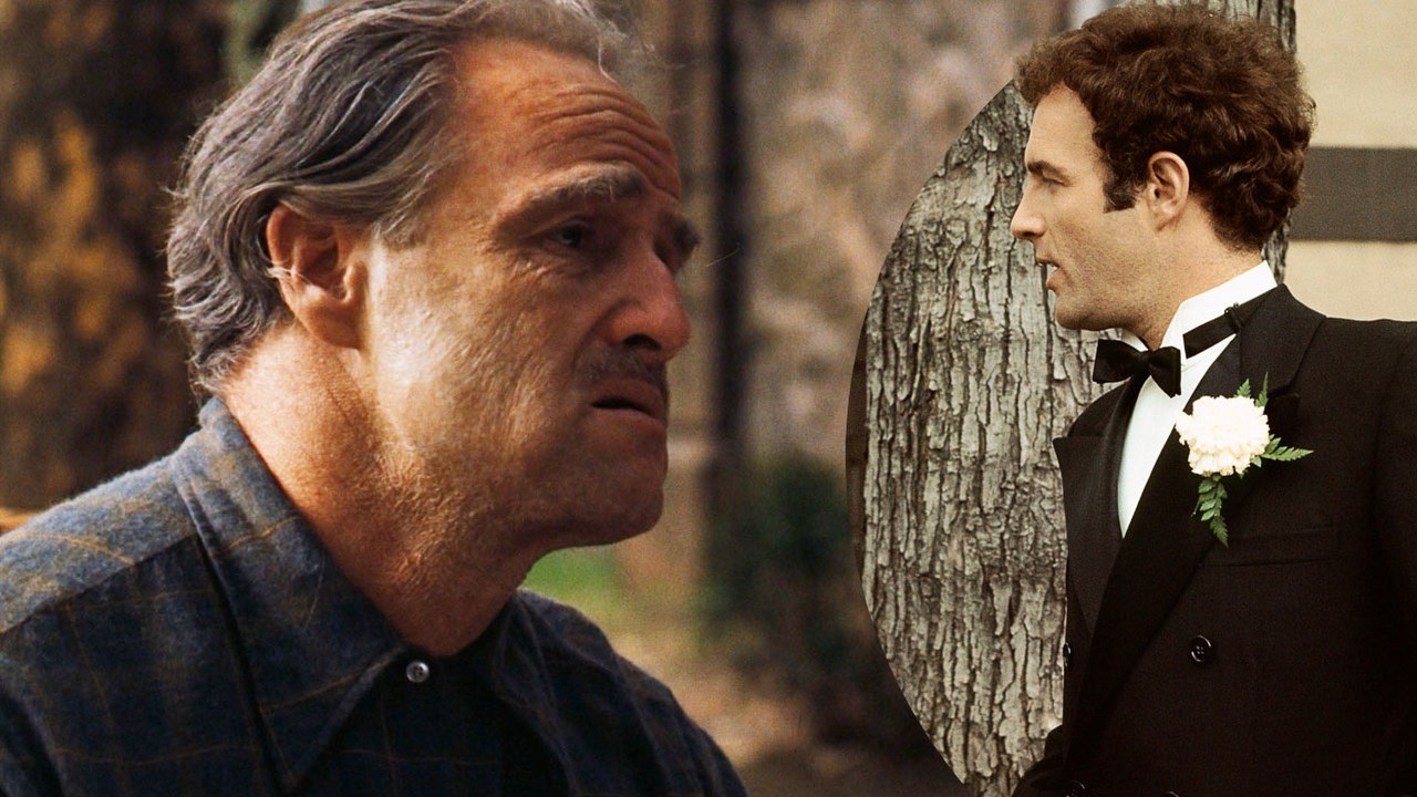 „Ja z kolei byłem jego klaunem”. James Caan był przerażony na planie Ojca chrzestnego, gdy myślał, że wkurzył Marlona Brando, źródło grafiki: The Godfather, Francis Ford Coppola, Paramount Pictures, 1972.