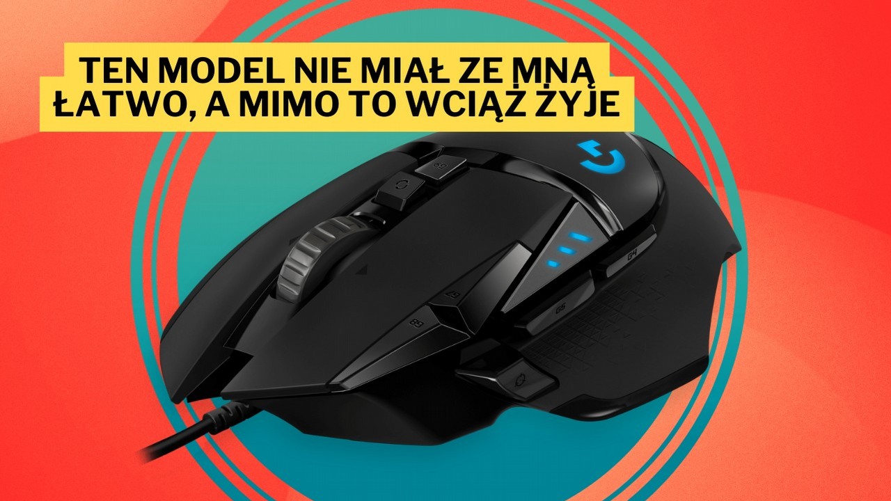 Tej myszki nie zajechało nawet wielogodzinna praca i granie w WoW-a. Logitech G 502 HERO to prawdziwie pancerny gryzoń, źródło grafiki: Logitech; materiały promocyjne.