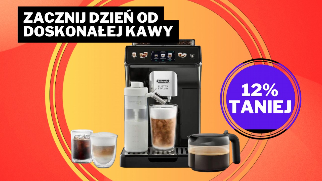 Amazon pokazuje, jak robi się idealne obniżki. Z okazji wyprzedaży Black Friday ekspres De’Longhi Eletta Explore może być Wasz za kilkaset złotych mniej, źródło grafiki: De'Longhi, materiały promocyjne.