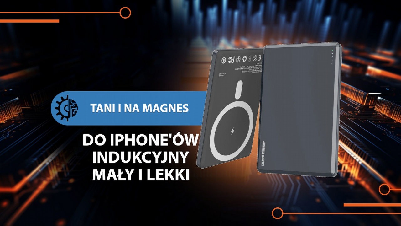 Kompaktowy i tani powerbank dla iPhone'ów i słuchawek AirPods. Wygodne ładowanie z magnetycznym mocowaniem.