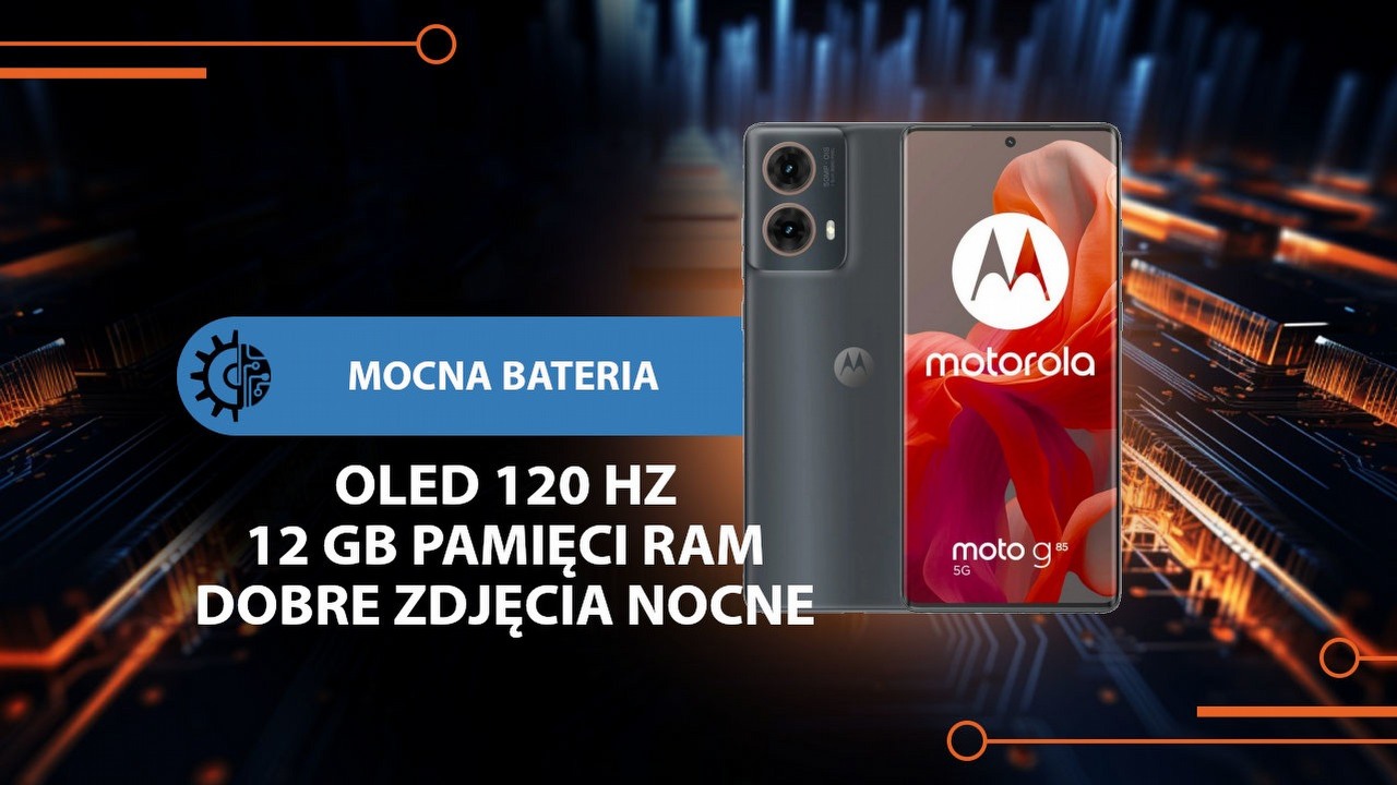 Ekran OLED 120 Hz i co najmniej 2 dni na baterii - Motorola Moto G85 robi wrażenie. Klasa średnio-niska w najlepszym wydaniu za rozsądną cenę.