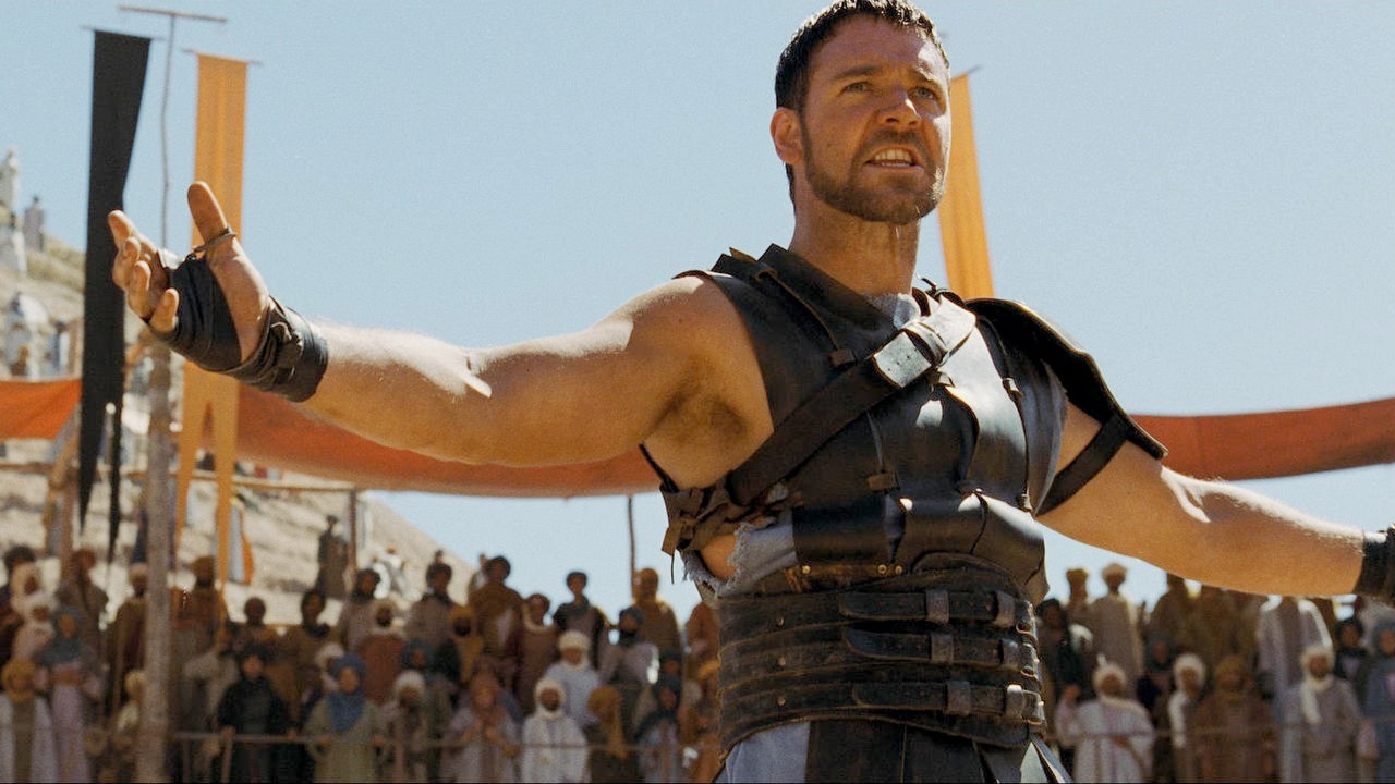 „Potrafię sprawić, że nawet syf brzmi dobrze”. Russell Crowe nie miał dobrego zdania o scenariuszu Gladiatora, źródło grafiki: Gladiator, Ridley Scott, DreamWorks Pictures, 2000.
