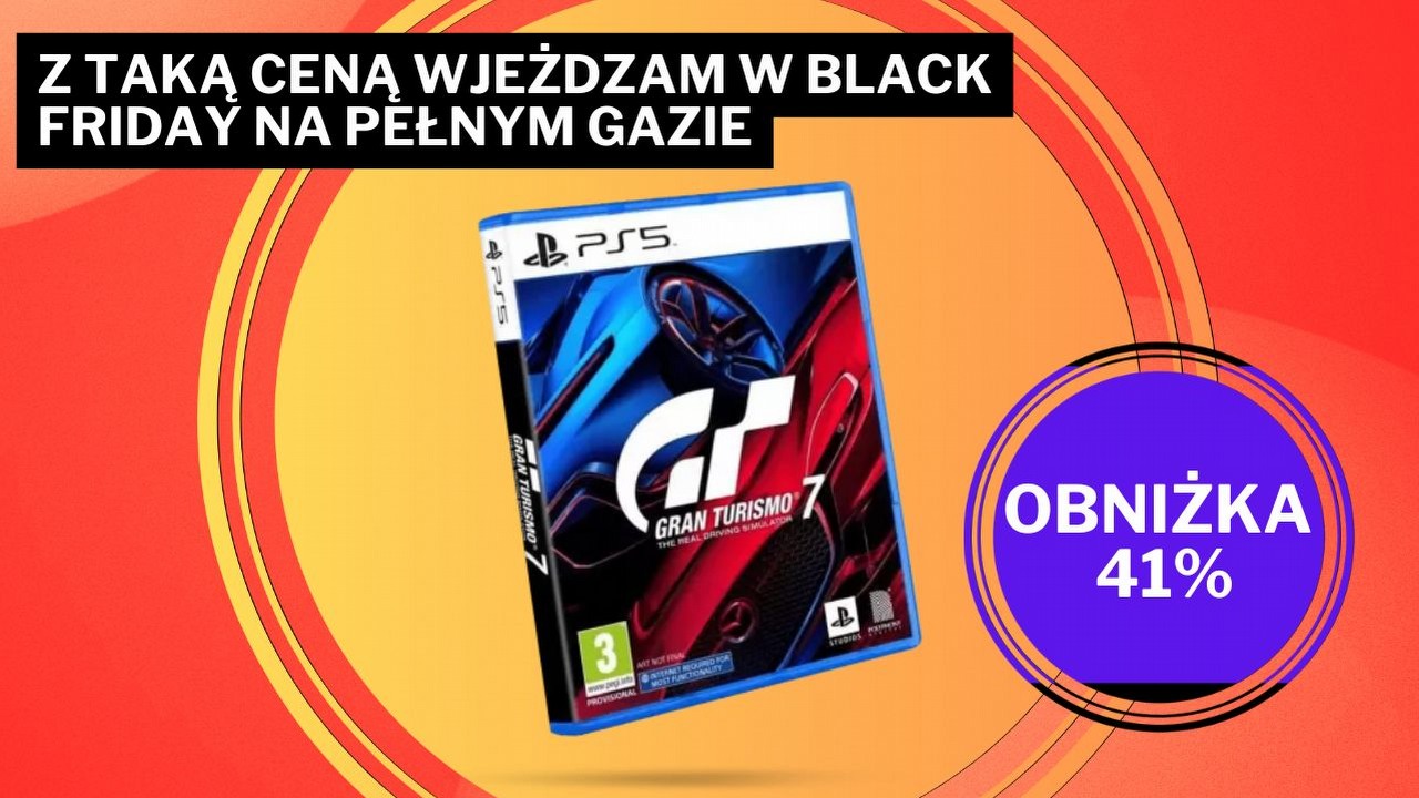 Amazon dosłownie odjechał konkurencji z promocją Black Friday na grę Gran Turismo 7, źródło grafiki: Sony.