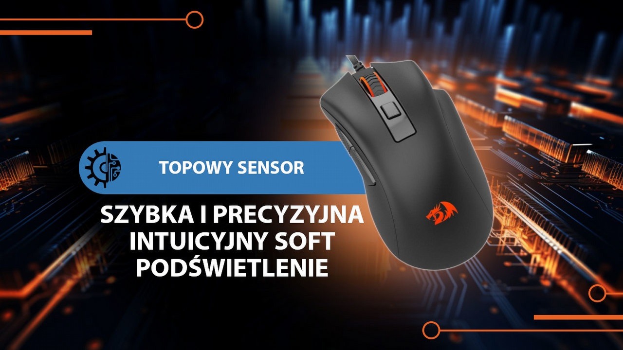 Myszka gamingowa z topowym sensorem. Wygoda i precyzja w przystępnej cenie.