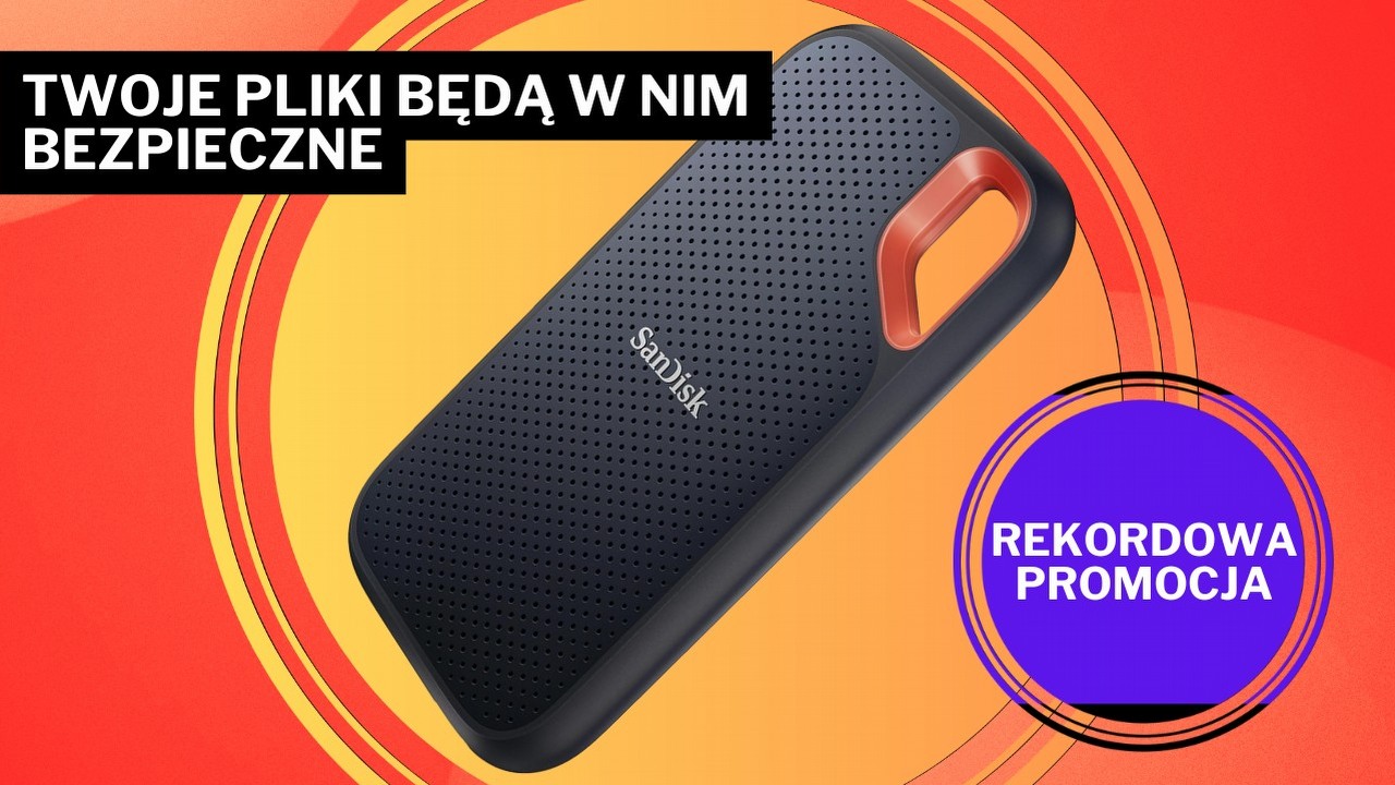 Amazon się nie zatrzymuje nawet po Black Friday. Zewnętrzny dysk SSD 2 TB nie może się doczekać, aby zapisać na nim zdjęcia, filmy i gry, źródło grafiki: SanDisk; materiały promocyjne.