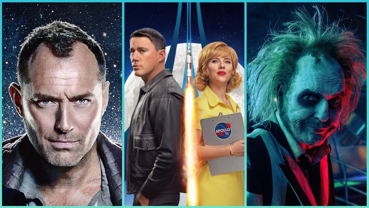 Nowy thriller szpiegowski Netflixa z Keirą Knightley będzie hitem weekendu. Co jeszcze obejrzeć w streamingu na Max, Disney Plus, SkyShowtime, Prime Video i w kinach?, źródło grafiki: Beetlejuice Beetlejuice, Tim Burton, Warner Bros., 2024 / Załoga rozbitków, Jon Watts, Disney, 2024 / Zabierz mnie na księżyc, Apple, 2024.