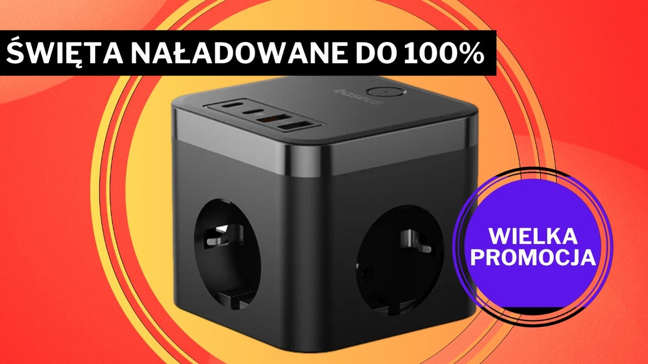 Ona jest niczym Jedyny Pierścień Saurona. Ładowarka i listwa w jednym Baseusa w cenie, którą mógłby zapewnić tylko Święty Mikołaj, źródło grafiki: Baseus; materiały promocyjne.