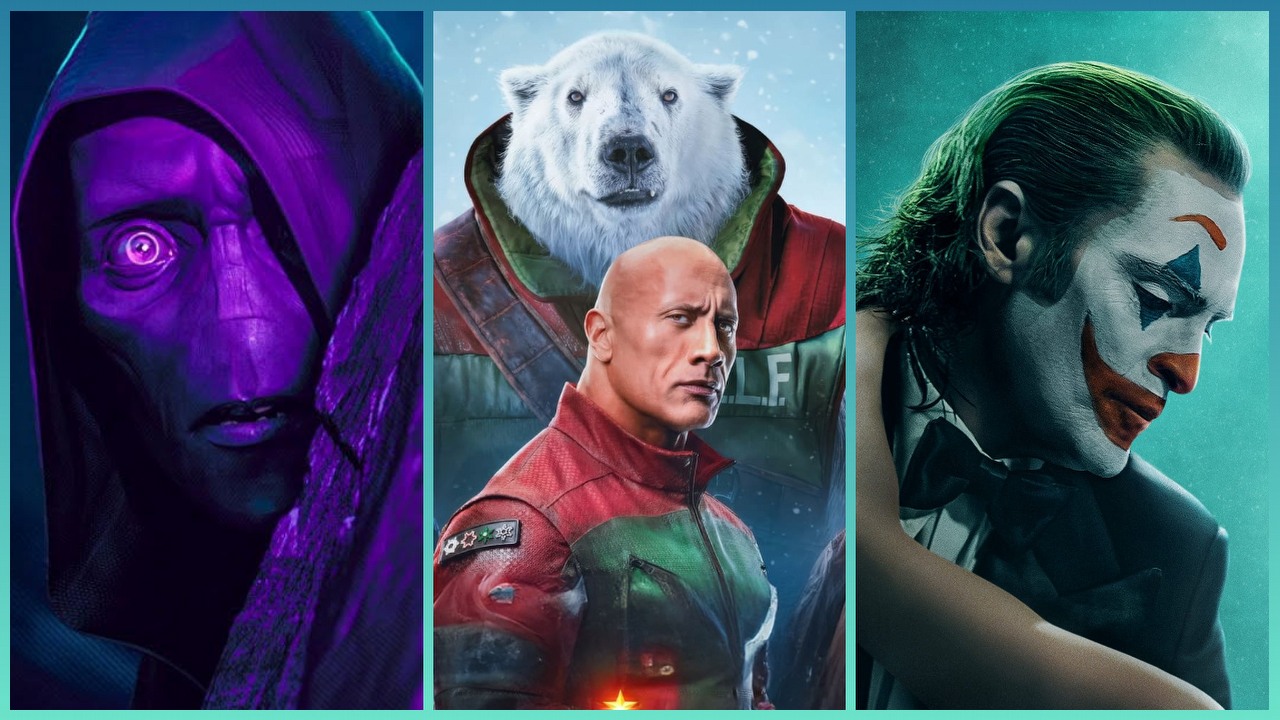 Finansowa porażka Joker 2, nowy Władca Pierścieni i świąteczny hit z Dwayne’em Johnsonem. Co jeszcze obejrzeć w ten weekend w streamingu i w kinach?, źródło grafiki: Secret Level,Tim Miller, Prime Video, 2024 / Red One, Jake Kasdan, Amazon 2024 / Joker 2, Todd Phillips, Warner Bros., 2024.