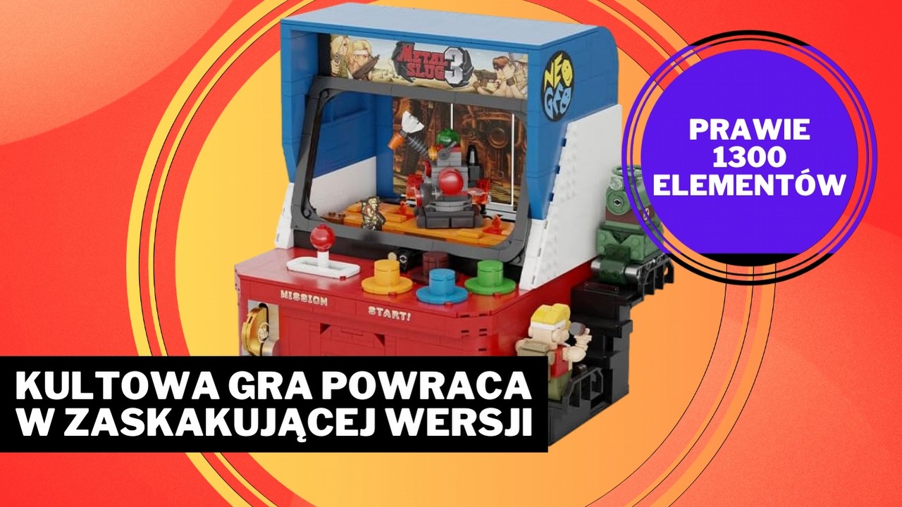 Tyle mechanizmów dawno nie widziałem w żadnym modelu! Kultowy Metal Slug na przepięknym automacie wykonanym z klocków, źródło grafiki: Pantasy.