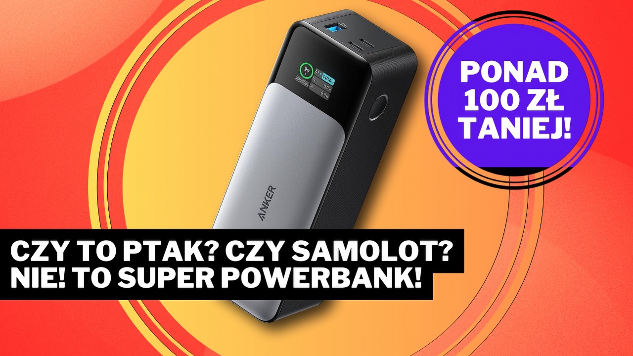Ten powerbank jest jak Superman. Uratuje laptopa, słuchawki i smartfona przed rozładowaniem, dzięki ogromnej mocy 140 W, źródło grafiki: Anker; materiały promocyjne.