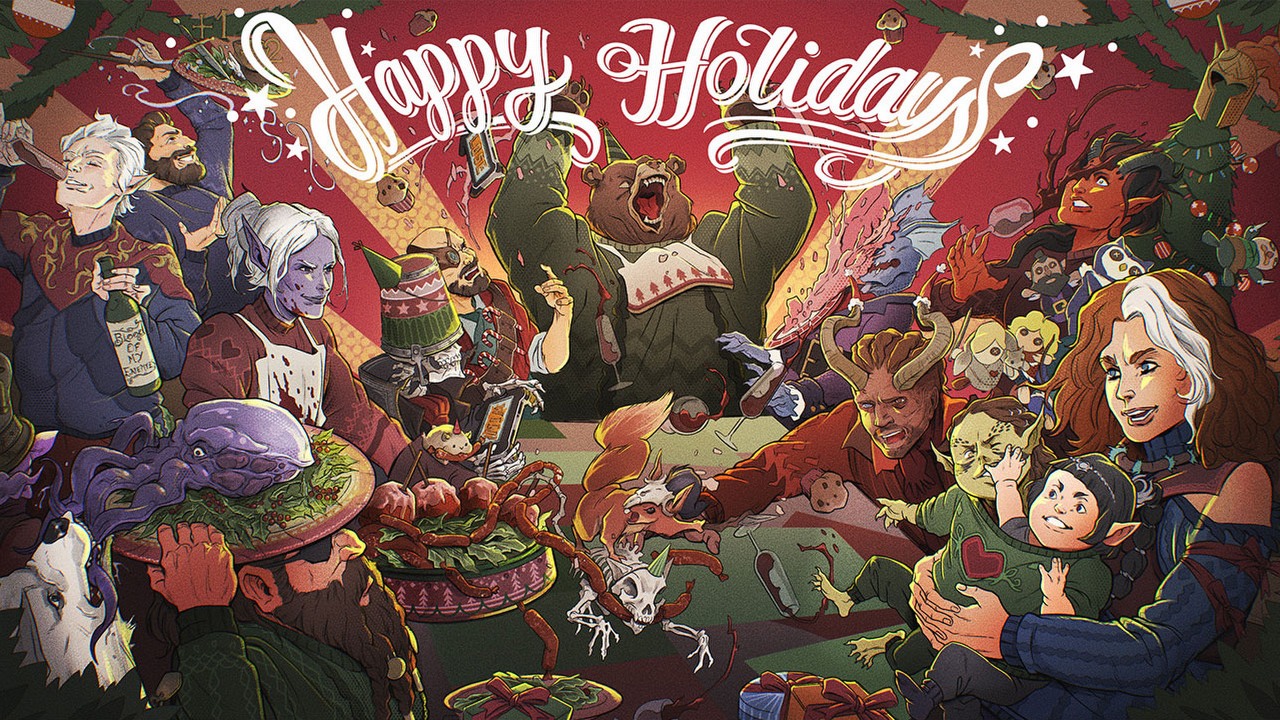 Larian życzy graczom BG3 Wesołych Świąt i zaprasza na testy Patcha 8, źródło grafiki: Larian.