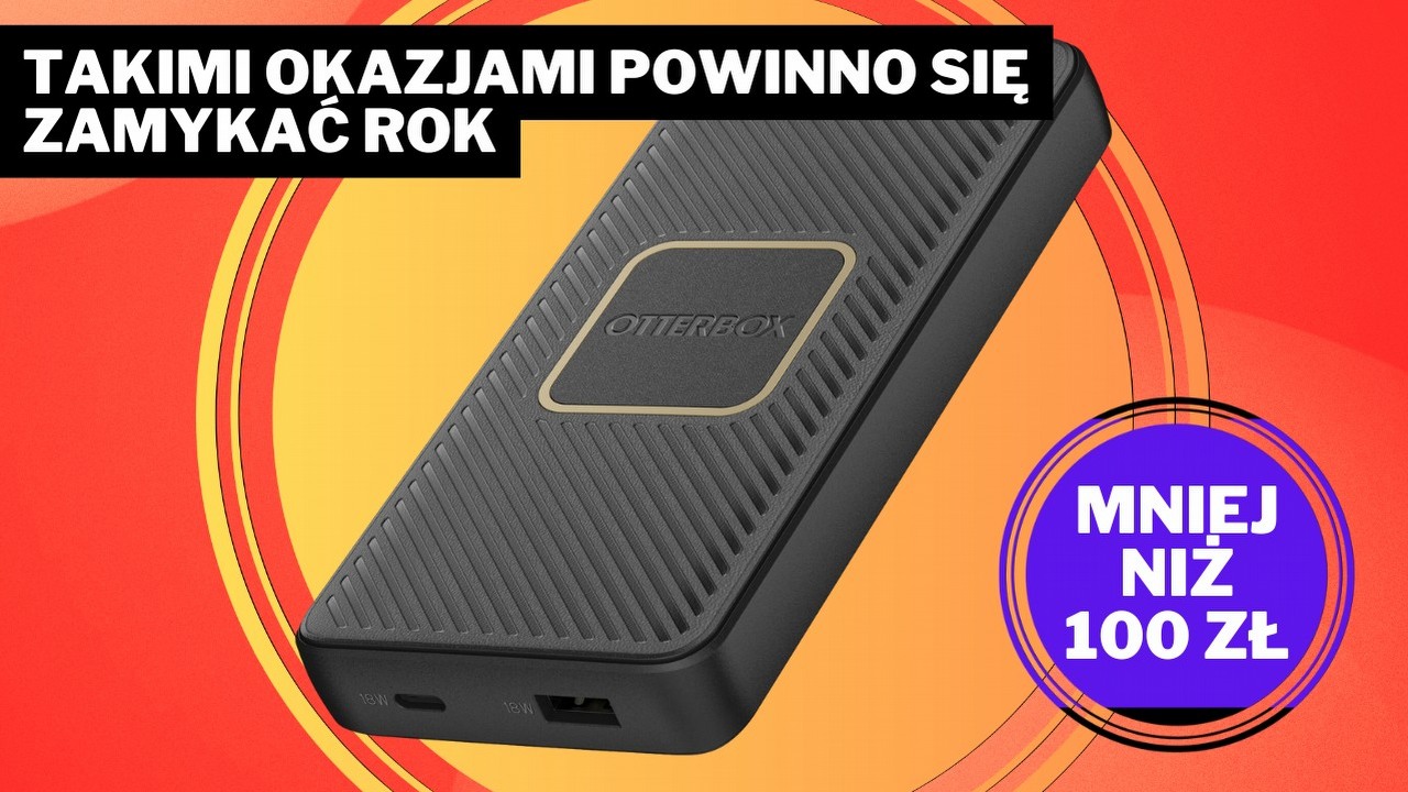 Amazon tym powerbankiem kończy rok z przytupem. Za mniej niż 100 zł naładujemy telefon po kablu i bezprzewodowo, źródło grafiki: OtterBox; materiały promocyjne.