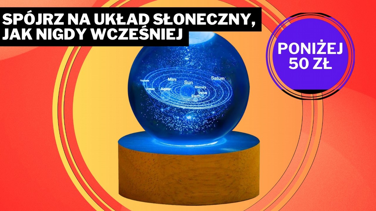 Ale magia! Lampka w postaci Układu Słonecznego zamienia każdy pokój w planetarium i kosztuje mniej niż 30 zł, źródło grafiki: Hotut; materiały promocyjne.