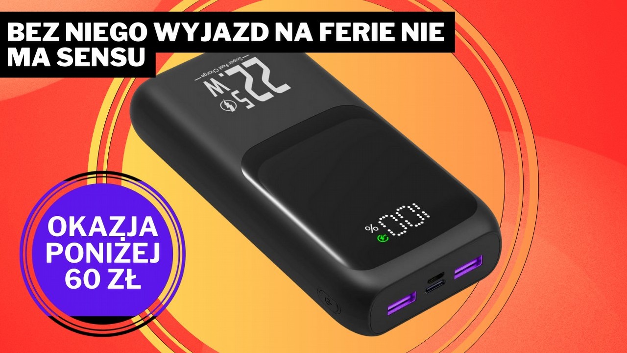 Ten powerbank za niespełna 60 zł uratuje ferie 2025. Bez niego nie ruszałbym się z domu, źródło grafiki: Jonkuu; materiały promocyjne.